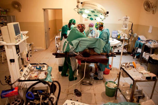 BENTIU, SOUTH SUDAN - MARCH 2012: An International Committee of the Red Cross Field Surgical Team led by senior surgeon Dr Tesfayie Feleke photographed during emergency operations on injured combatants at Bentiu Hospital in Unity State, South Sudan. (Photo by Tom Stoddart/Getty Images)