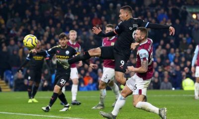 Burnley vs Man City: Gabriel Jesus' Brace Sends Guardiola's Team To Second On EPL Standings