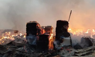 Just In: Fire Guts Buildings At Balogun Market Again