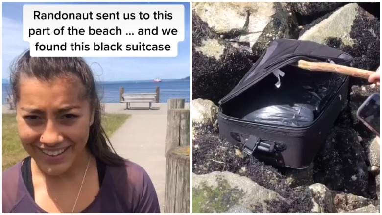 tiktok dead body suitcase||randonautica dead body on Seattle beach