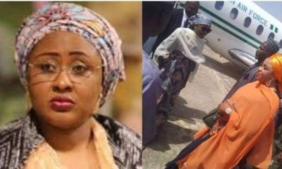 President Buhari’s Wife, Aisha, Daughter, Hanan, Co-Travellers Escape Air Crash On Their Way From Dubai