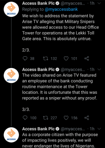 Access bank and military sniper