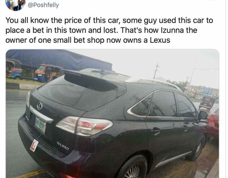 Man Loses His Lexus SUV After Using It To Place Bet In Anambra