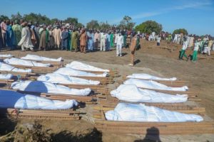 Governor Zulum Attends Slain Farmers' Burial [PHOTOS]