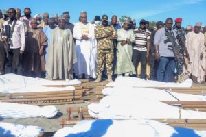 Governor Zulum Attends Slain Farmers' Burial [PHOTOS]