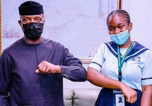 Girl Who Evaded Security To Grab Osinbajo Hands In Nyanya Market Is Now VP's Daughter