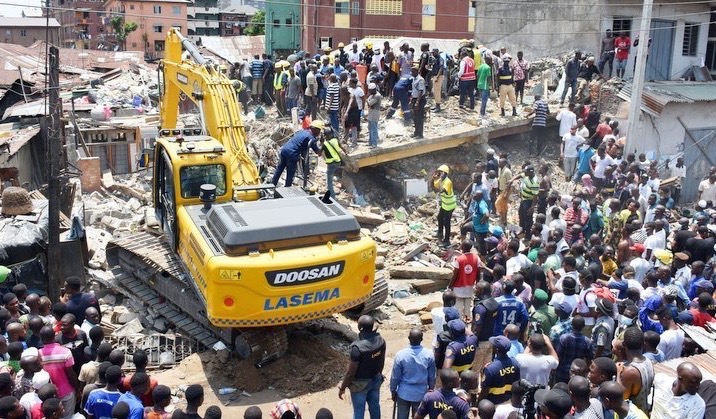 Lagos Pulls Down Distressed Buildings