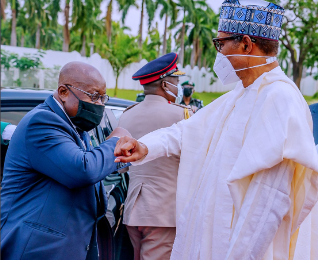 BREAKING: Buhari Meets Ghanaian President In Aso Rock