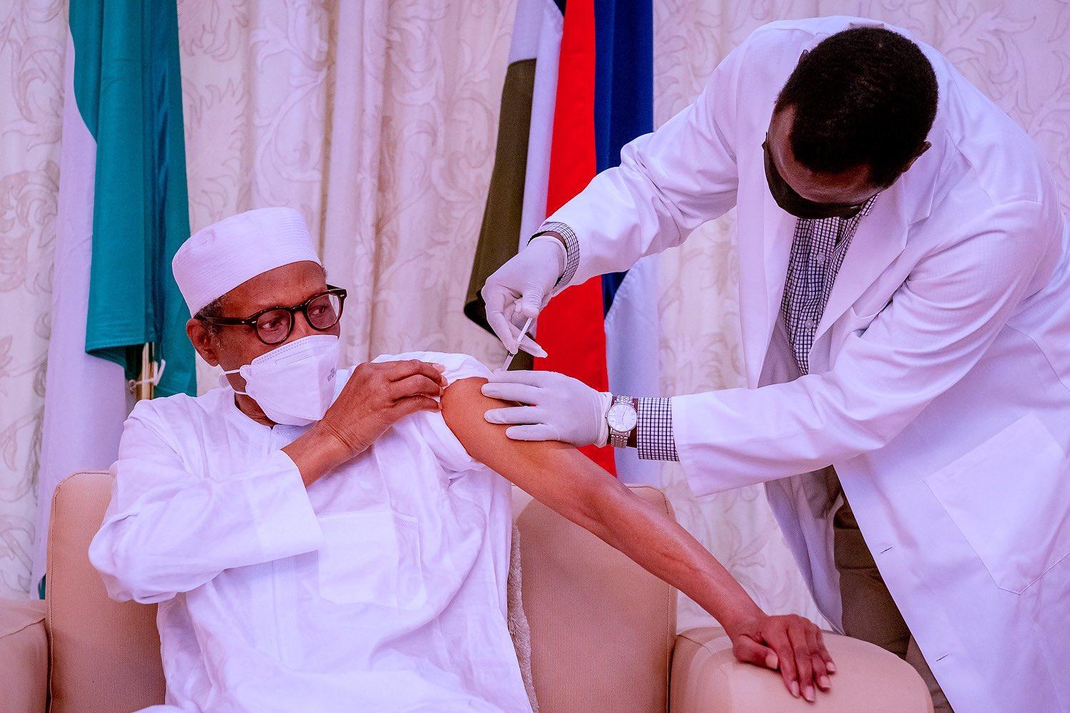 BREAKING: President Buhari Takes Second Dose Of COVID-19 Vaccine