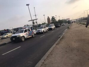 [PHOTOS] Armed Policemen Takes Over Ojota, Ahead Of Scheduled Yoruba Nation Rally