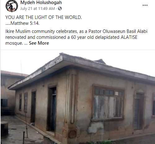 Pastor renovates 60-year-old dilapidated mosque where he used to play with his Muslim friends 