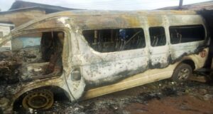 PHOTOS: Hoodlums Set Travellers Ablaze, Raze Vehicles In Imo