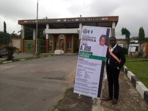 Photos: Desperate Job Seeker Places Banner In Front Of State Secretariat