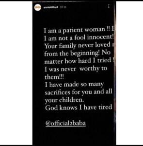 Annie Idibia Blows Hot, Calls Out Husband Tuface On Instagram