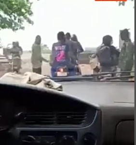 Nigerian soldiers flogging TASUED students