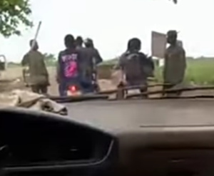 Nigerian soldiers flogging TASUED students