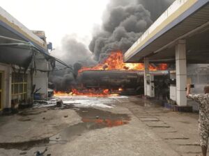 Fire Destroys Popular Petrol Station In Abia