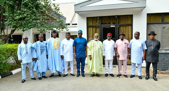 Pdp Governors Visit Babangida In Minna Ekohotblog