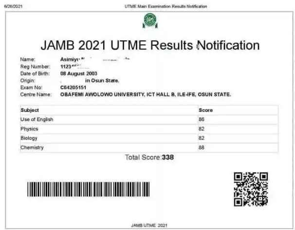 JAMB Results