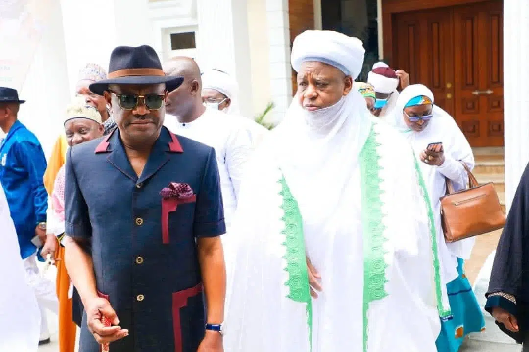 Abubakar Visit Wike, Sultan Of Sokoto,