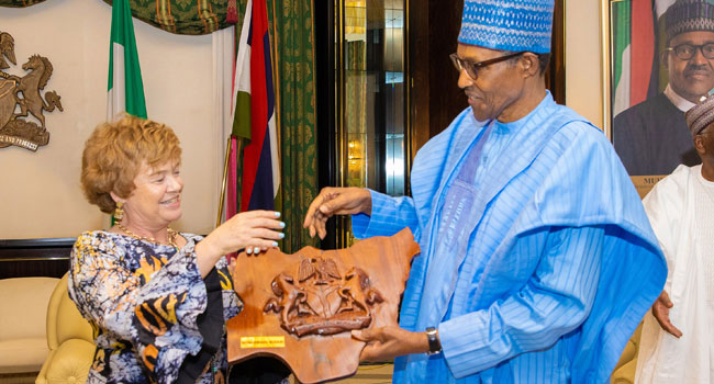 Catriona Wendy Laing Pays Farewell Visit To Buhari