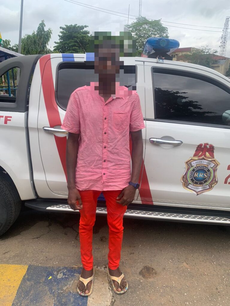 Police officers prevented street hawker, Rabiu Nafiu, from jumping into Lagos lagoon