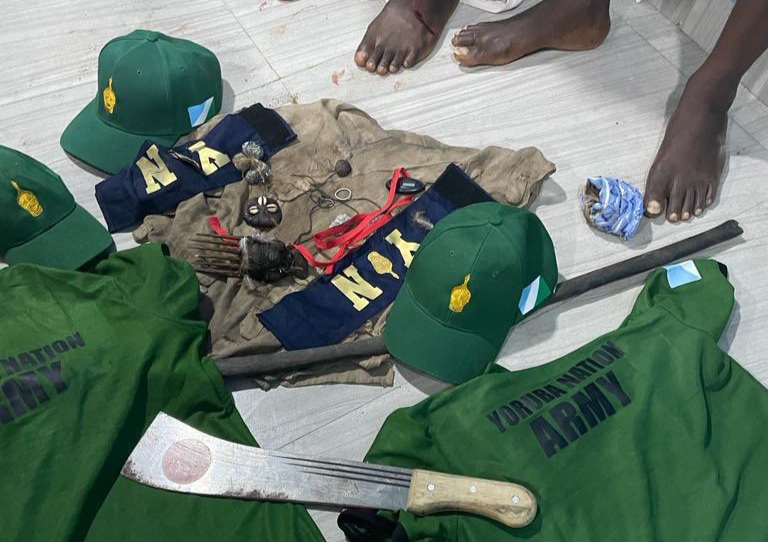 Weapons recovered from 'Yoruba Nation' agitators
