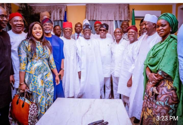 President-elect Bola Ahmed Tinubu and other government officials during his visit to Rivers State