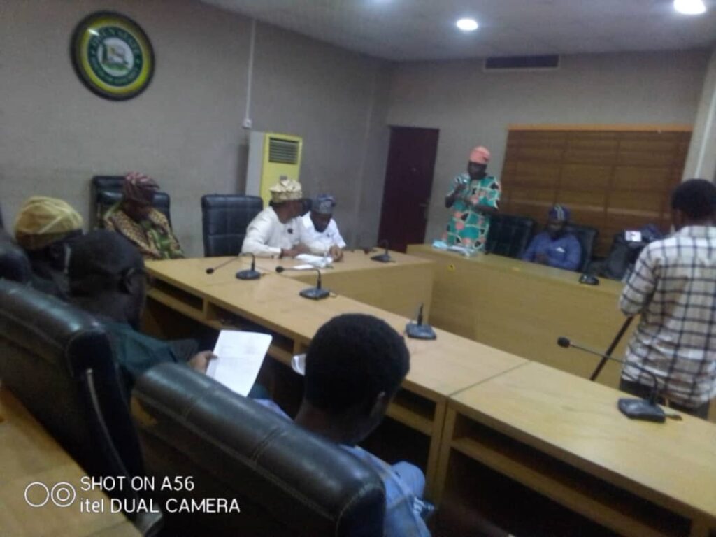 The Ogun House of Assembly panel deliberating on the petition at its hearing 