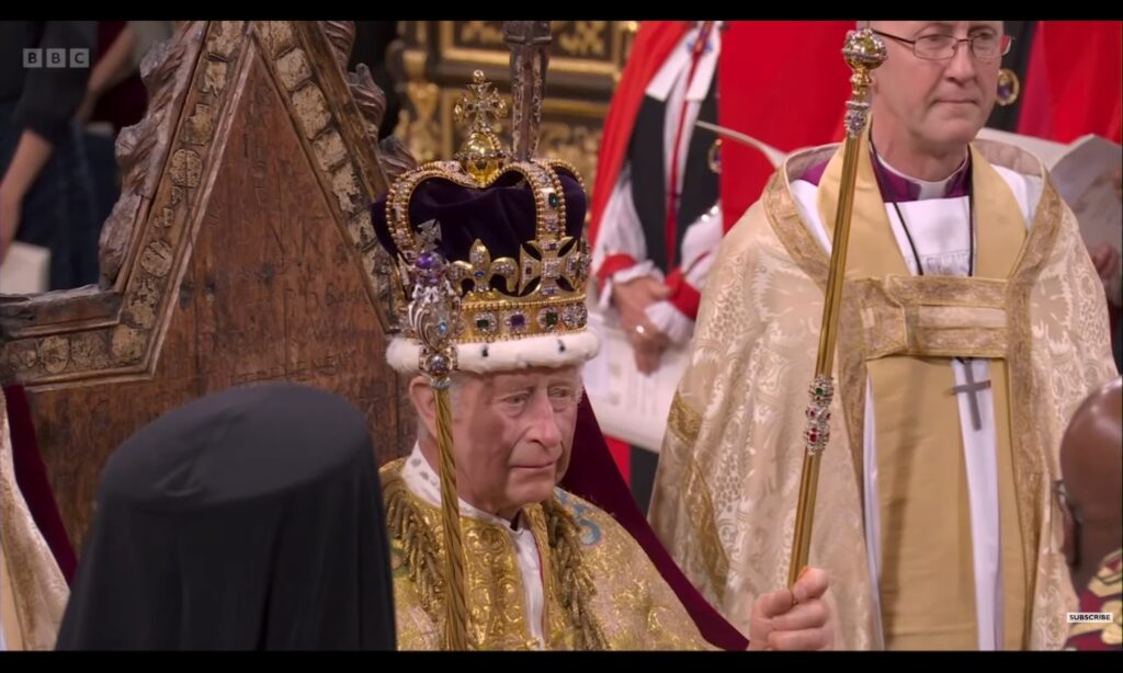 King Charles III crowded as British monarch