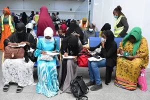 Sudan war evacuees