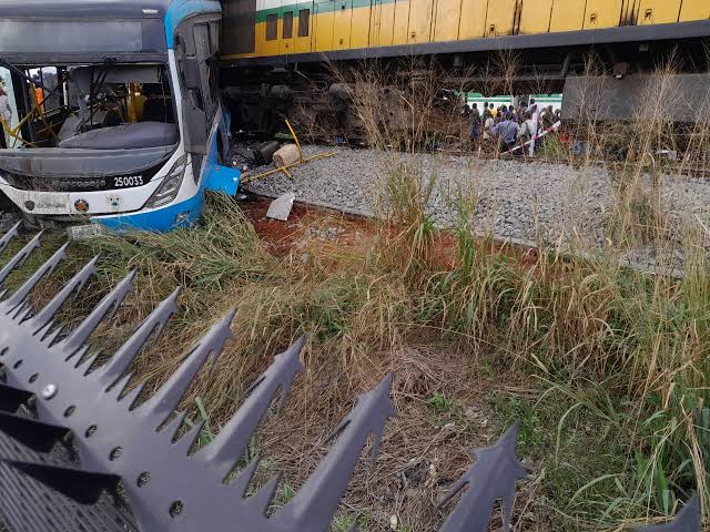 Lagos bus-train collision