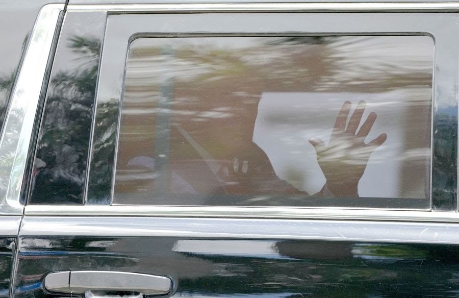 Former President Donald Trump leaves his Trump National Doral resort, Tuesday, June 13 in Doral, Florida (Photo: Jim Rassol/AP)