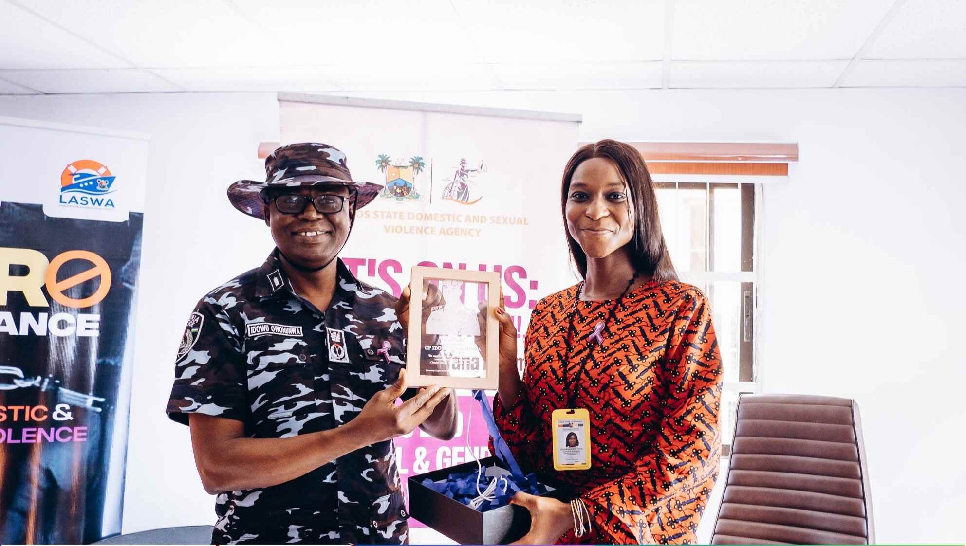 Lagos State Commissioner of Police, Mr. Idowu Owohunwa and the Executive Secretary of DSVA, Titilola Vivour-Adeniyi,