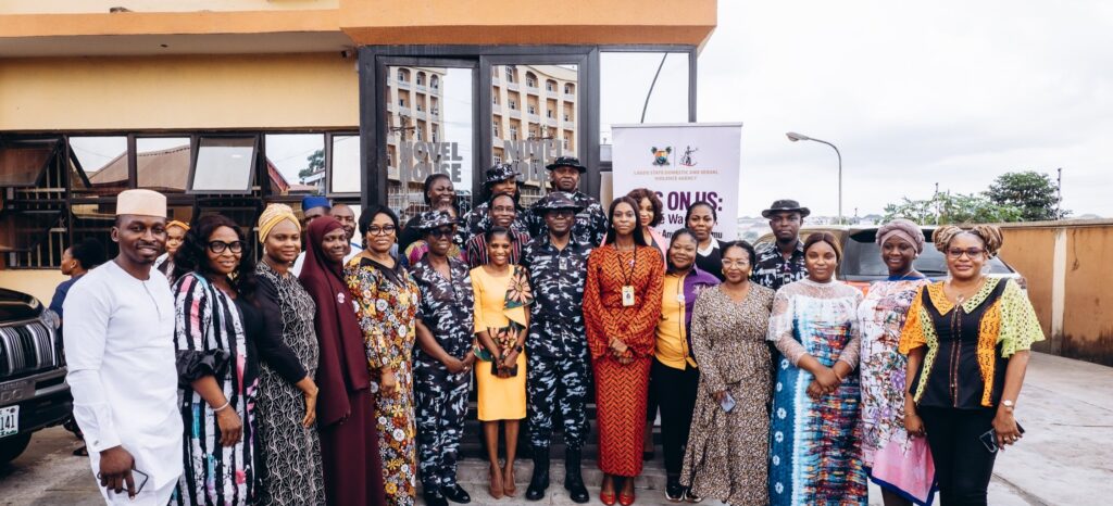 Lagos State Commissioner of Police, Mr. Idowu Owohunwa, the Executive Secretary of DSVA, Titilola Vivour-Adeniyi, and other officials of the agency