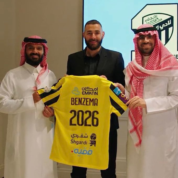 Al-Ittihad Unveils Karim Benzema As New Signing