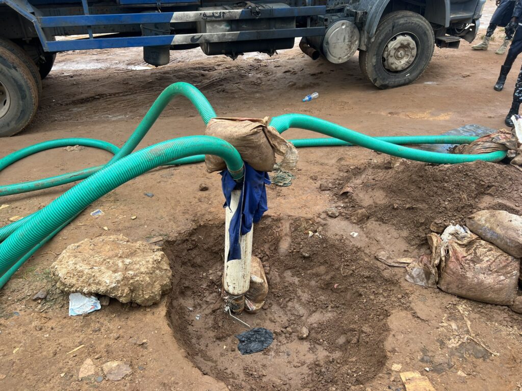 Scene of the oil theft attempt in Idimu, Lagos