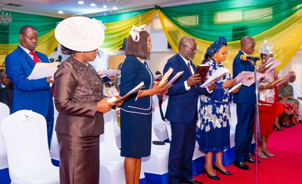 A cross-section of the permanent secretaries being sworn in by Lagos State Governor, Mr. Babajide Olusola Sanwo-Olu