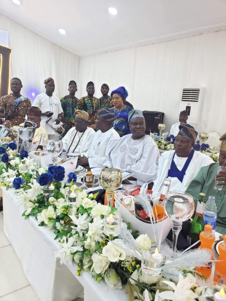 Hon. Abiodun Tobun, Rt. Hon. Adeyemi Ikuforiji, and other friends of the celebrant