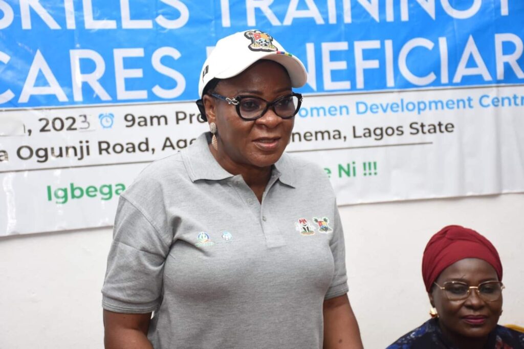 Permanent Secretary of WAPA, Mrs. Oluyemi Kalesanwo, at the training programme