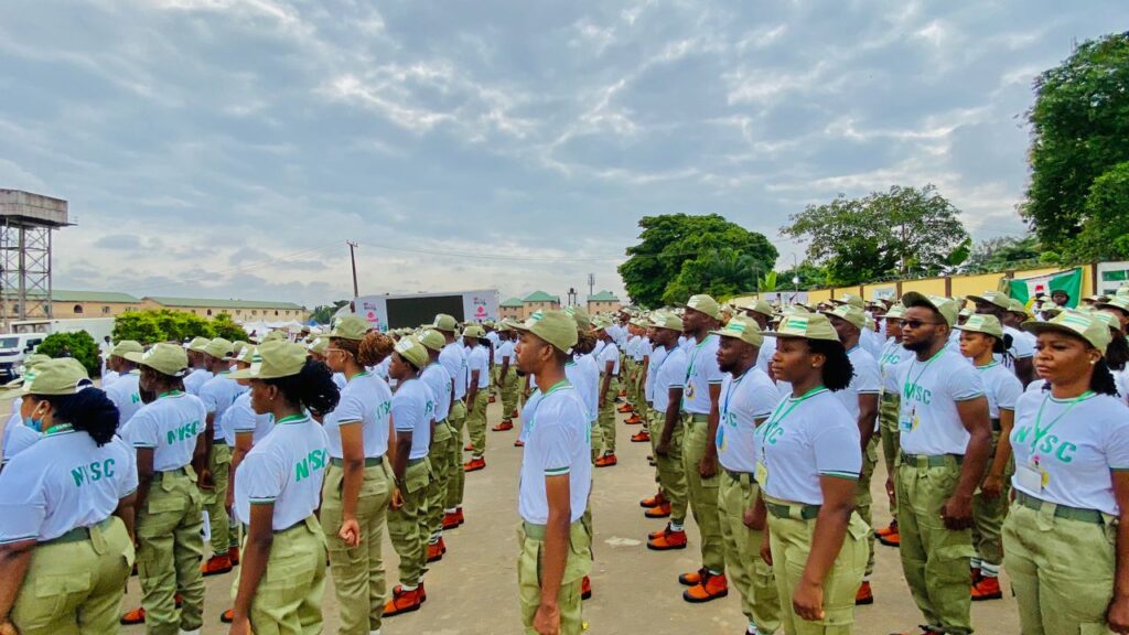 2023 Batch B Stream 1 corps members taking their oath of national service in Lagos State