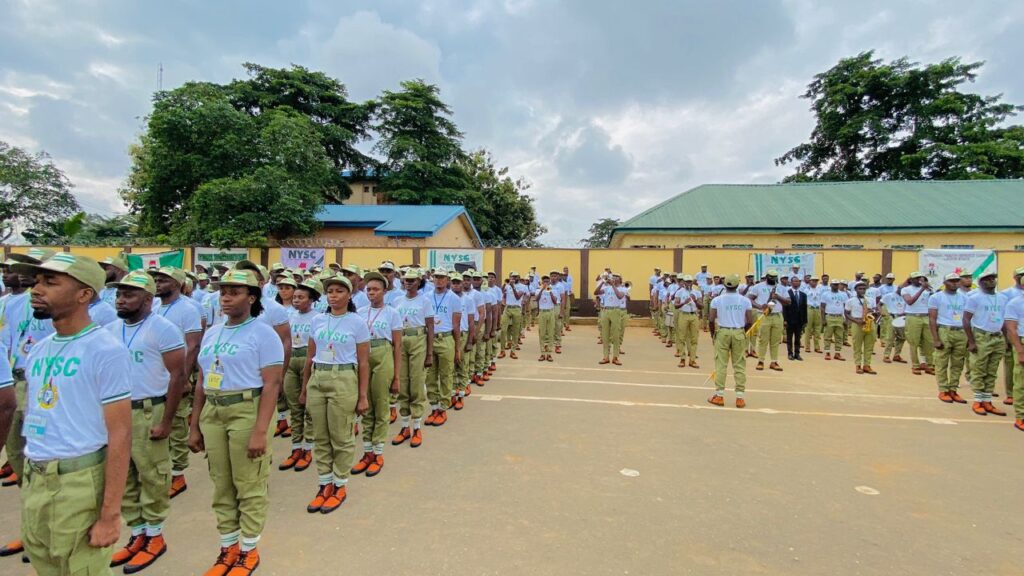 2023 Batch B Stream 1 corps members taking their oath of national service in Lagos State