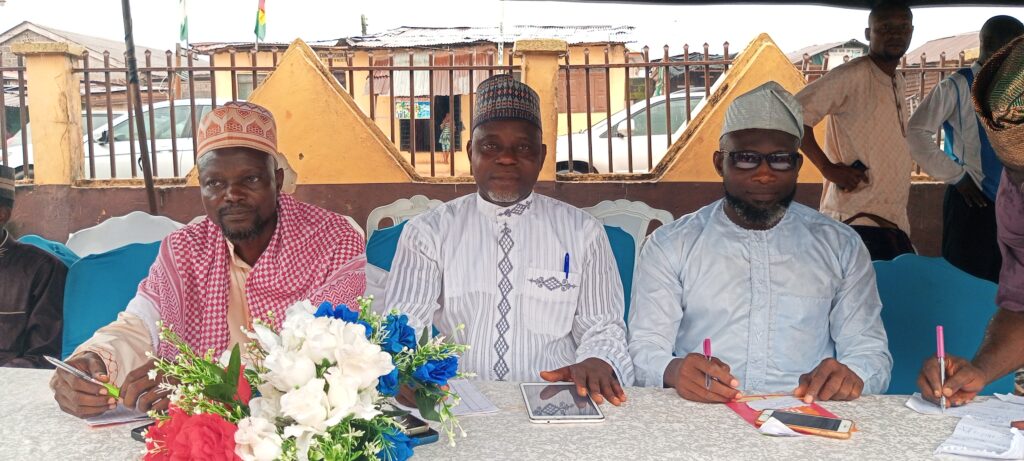 The judges of the Quranic recitation contest at the Epe Kayokayo festival