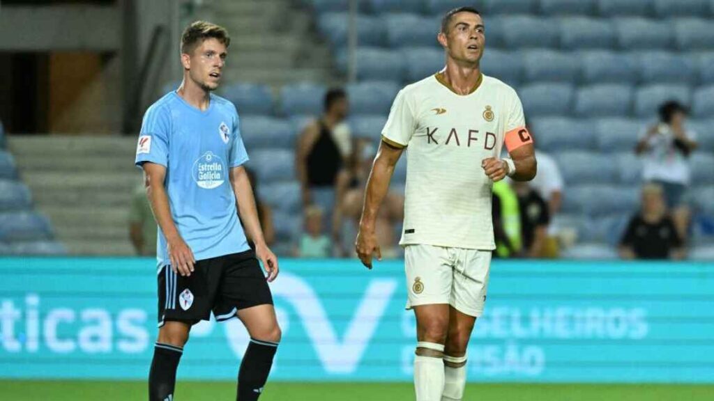 Cristiano Ronaldo, right, and Al Nassr lost 5-0 to Celta Vigo in a friendly on Monday. (Photo: Getty Images)