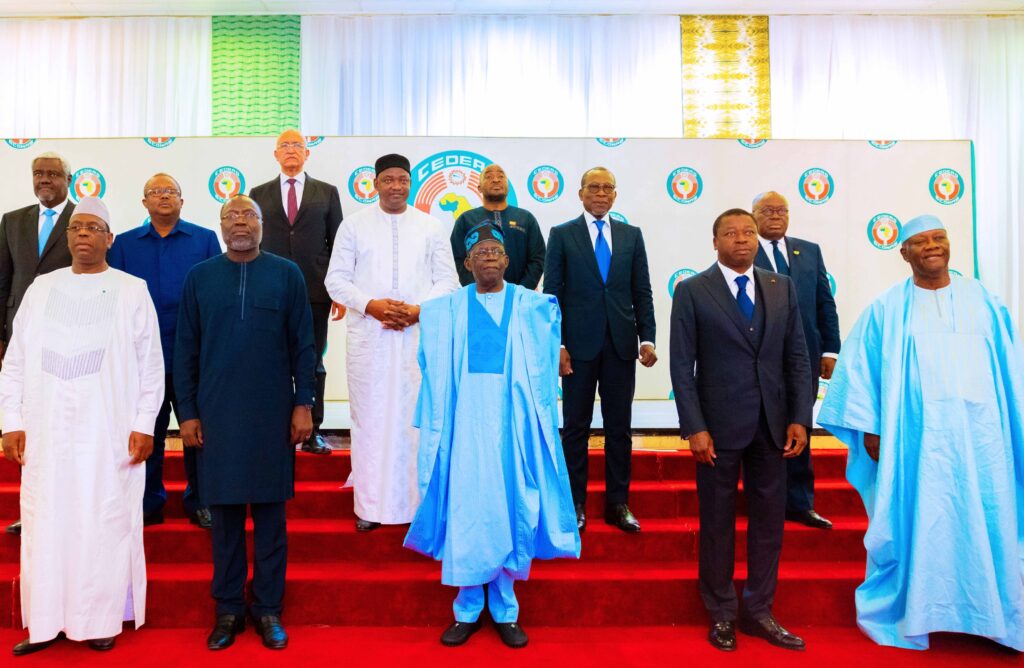 ECOWAS leaders, including Nigerian President, Bola Tinubu, at a summit on the situation in Niger Republic