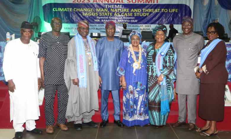 Lagos State Deputy Governor, Dr. Kadri Obafemi Hamzat, and other officials at the summit on climate change