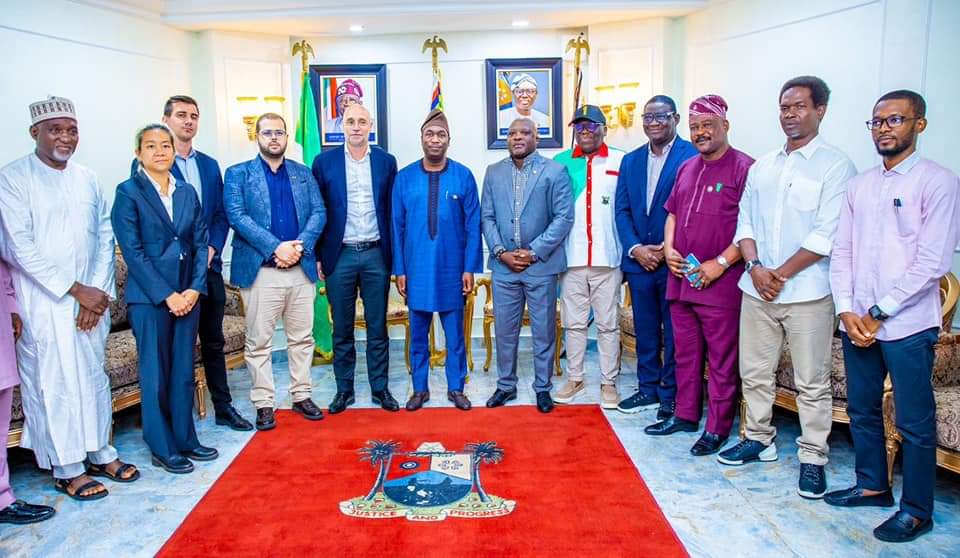 Lagos Deputy Governor, Dr. Kadri Obafemi Hamzat, with CAF Football Inspection Team and the Nigerian delegation for the AFCON 2027 Bid