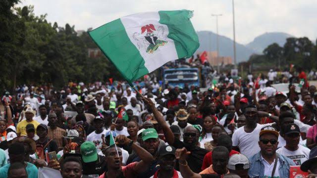 Nigerians at a political rally