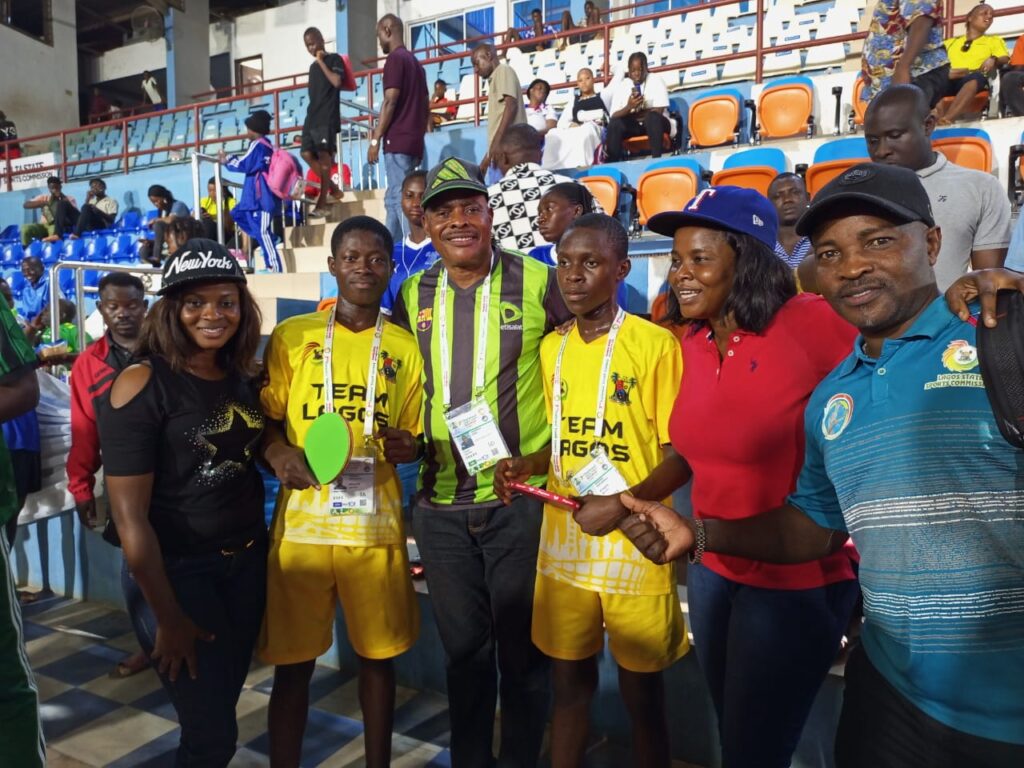 Sodiq Adesanya won a gold medal for Team Lagos in Table Tennis at the National Youth Games, Asaba 2023