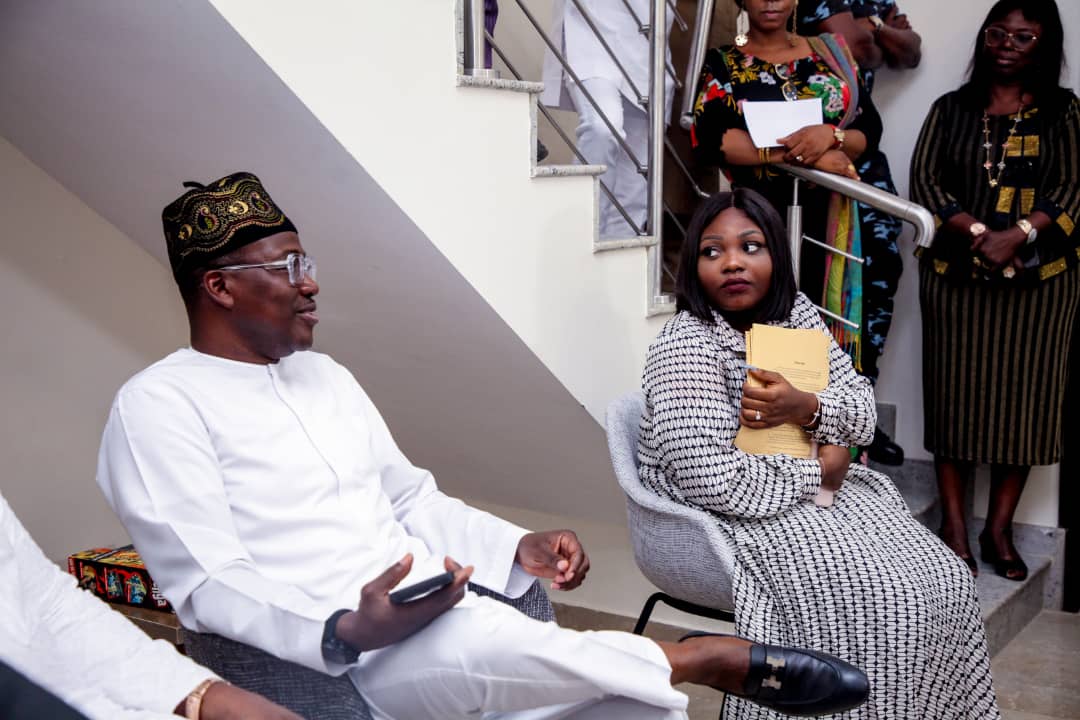 Lagos State Head of Service, Mr. Hakeem Muri-Okunola, speaking to youths at Lateef Jakande Academy